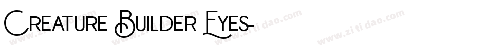 Creature Builder Eyes字体转换
